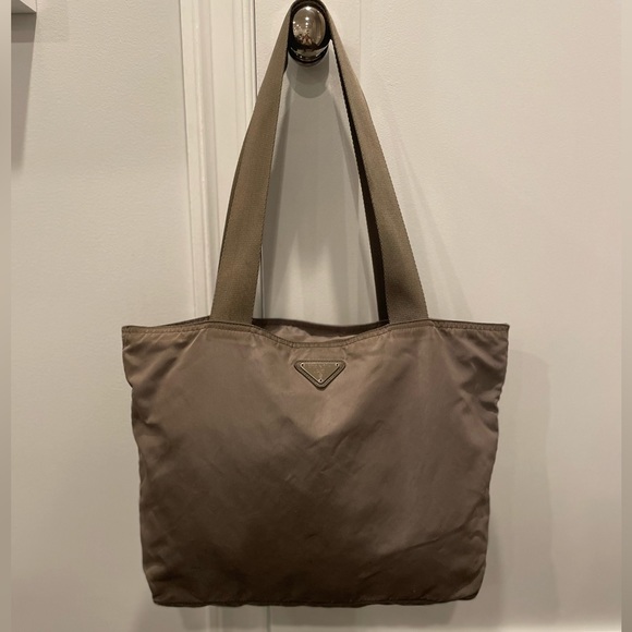 Prada Bags Prada Tessuto Nylon Tote Neutral Olive Green Color Poshmark